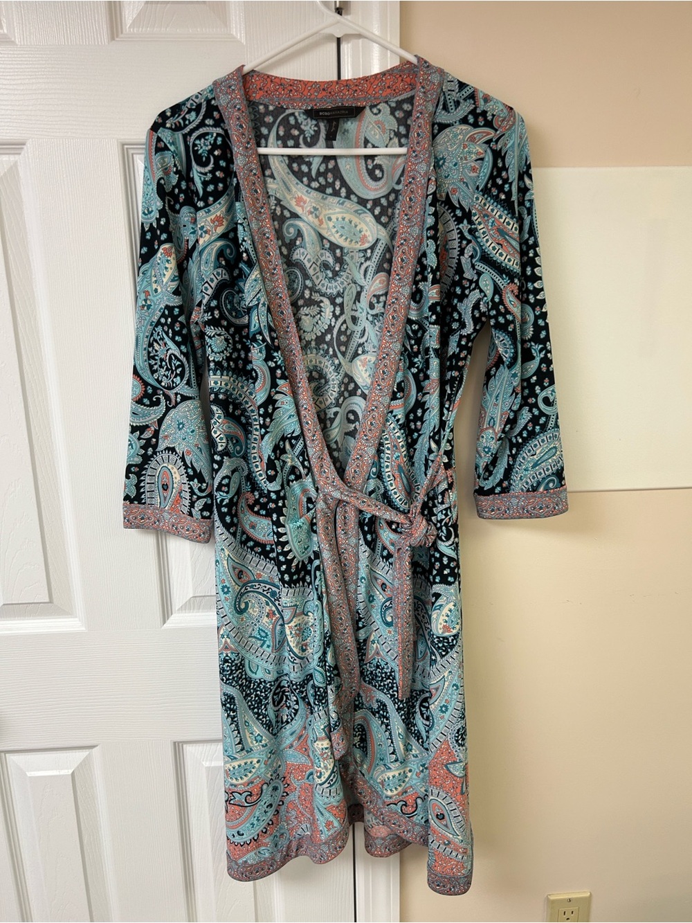 BCBGMAXAZRIA Paisley Wrap Dress